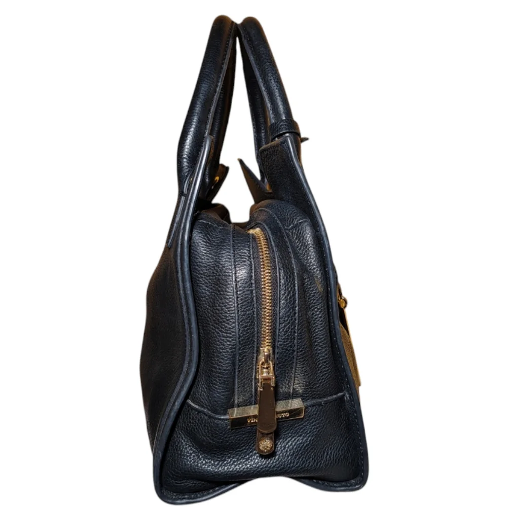 Vince Camuto Pebble Leather Black Handbag - Picture 3 of 8